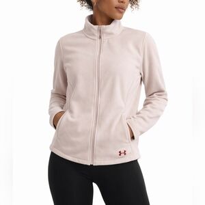 Under Armour Storm Blush Pink Zip Up‎ Fleece Jacket Large Athletic Fit